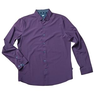 DKNY Wine Burgundy Button-Up Dress Shirt